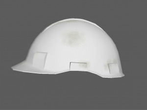 White Safety Helmet Low Poly 3Dモデル