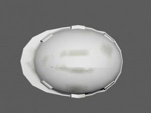 White Safety Helmet Low Poly 3Dモデル