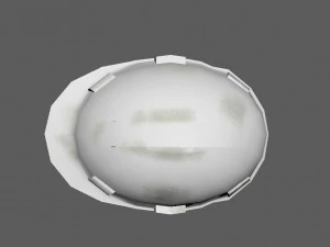 White Safety Helmet Low Poly 3D Model