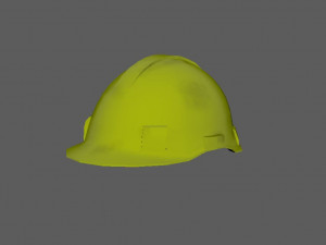 Yellow Safety Helmet Low Poly 3D Model