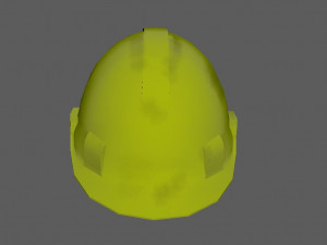 Yellow Safety Helmet Low Poly 3D Model