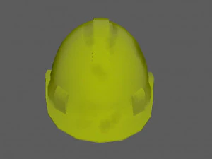 Yellow Safety Helmet Low Poly 3D Model