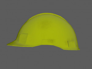Yellow Safety Helmet Low Poly 3D Model