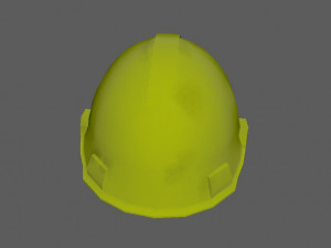 Yellow Safety Helmet Low Poly 3D Model