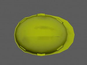 Yellow Safety Helmet Low Poly 3D Model