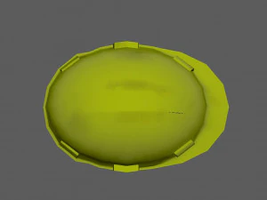 Yellow Safety Helmet Low Poly 3D Model