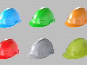 Safety Helmet Pack Low Poly 3D Model