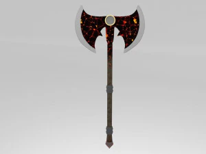 Minotaur and Fire axe 3D Model
