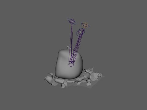 Animated trash fly 3D Model