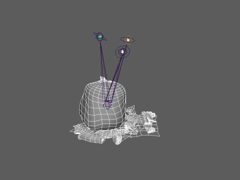 Animated trash fly 3D Model