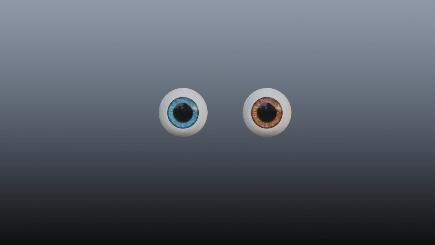 procedural textured eye 2 in 1 pack 3D Model .c4d .max .obj .3ds .fbx .stl .blend 