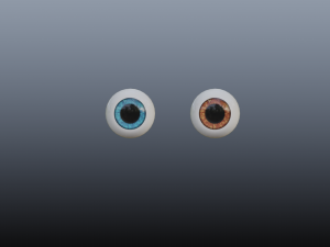 procedural textured eye 2 in 1 pack 3D Model