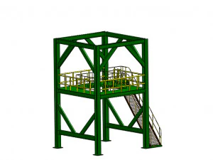 ट्रक अनलोडिंग हॉपर 3D मॉडल