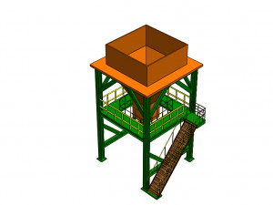 truck unloading hopper 3Dモデル