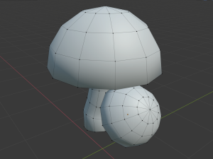 low poly mushroom fly agaric in blender 3D Model