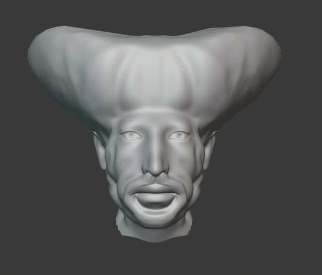 king prince face sculpture 3D Модель .c4d .max .obj .3ds .fbx .stl .blend 