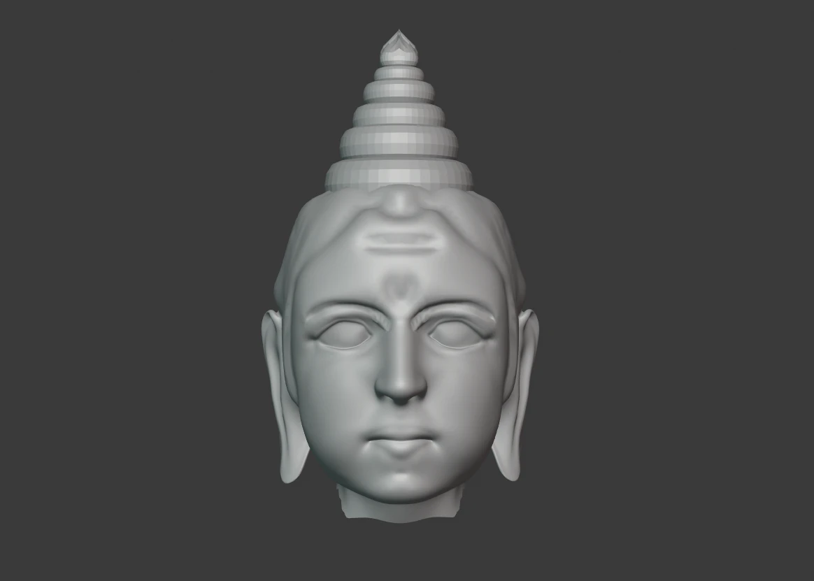 lord gautama buddha character face sculpture 3D Model .c4d .max .obj .3ds .fbx .stl .blend
