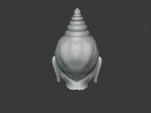 lord gautama buddha character face sculpture Model 3D