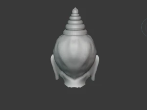 lord gautama buddha character face sculpture 3D Model