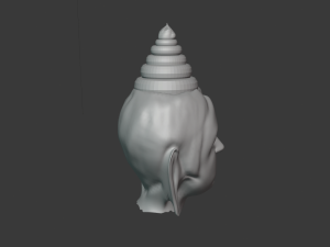 lord gautama buddha character face sculpture Model 3D