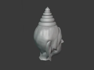 lord gautama buddha character face sculpture 3D Model