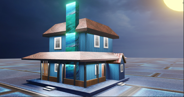 realistic living house i night-day environment house i both for 10 3D Model .c4d .max .obj .3ds .fbx .stl .blend 