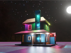 realistic living house i night-day environment house i both for 10 3D Model