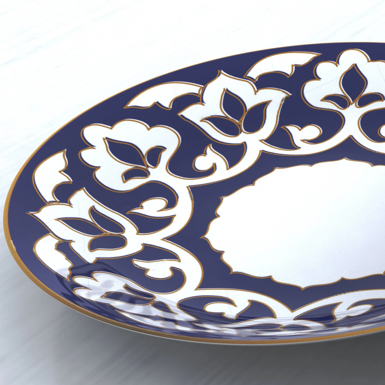 uzbek plate 3D Model .c4d .max .obj .3ds .fbx .stl .blend
