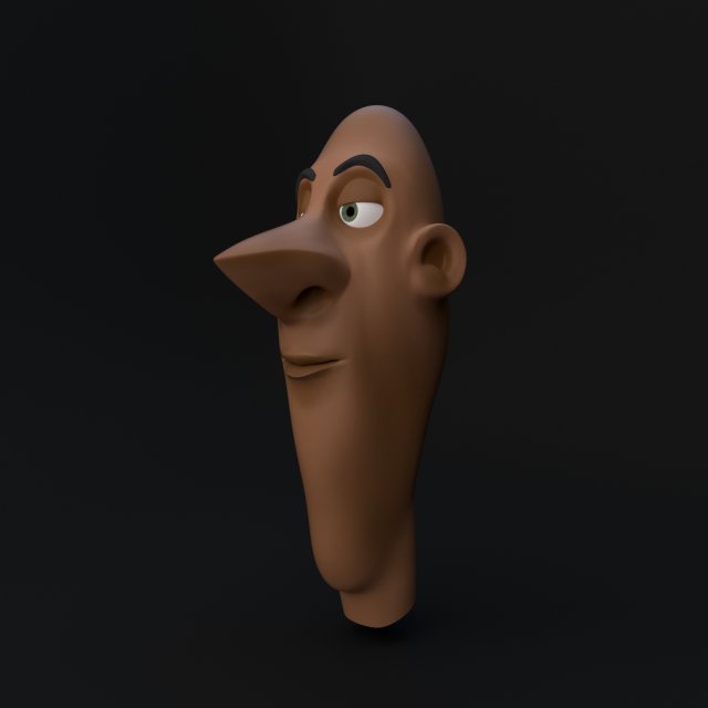 stylized cartoon head 3D Model .c4d .max .obj .3ds .fbx .stl .blend 