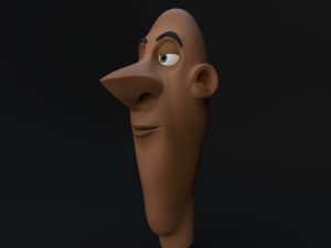 stylized cartoon head Modelo 3D