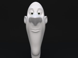 stylized cartoon head 3D Model