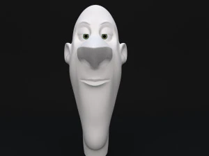 stylized cartoon head 3D Model
