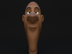 stylized cartoon head 3D Model