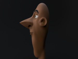 stylized cartoon head 3D Model