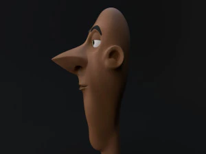 stylized cartoon head 3D Model