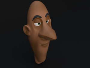 stylized cartoon head 3D Model