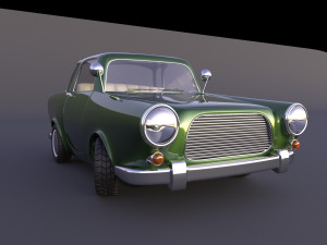 stylized car rigged 3D Model