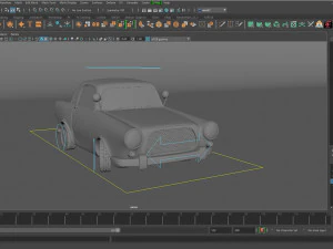 stylized car rigged 3D Model