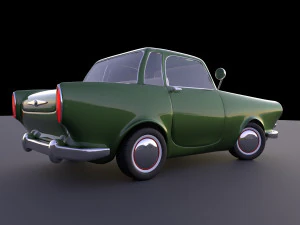 stylized car rigged 3D Model