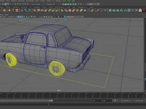 stylized car rigged 3D Model