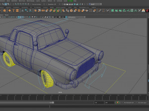 stylized car rigged 3D मॉडल