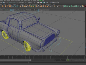 stylized car rigged 3D Model