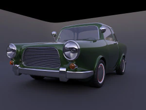 stylized car rigged 3D Model