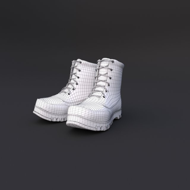boots Modelo 3D .c4d .max .obj .3ds .fbx .stl .blend 