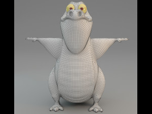 stylized crocodile character Modèle 3D