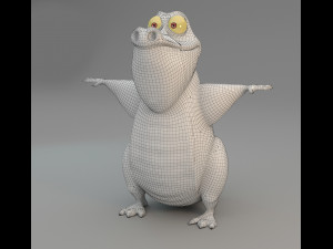 stylized crocodile character Modèle 3D