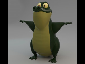 stylized crocodile character Modèle 3D