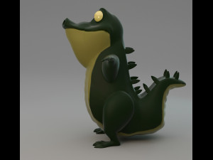 stylized crocodile character Modèle 3D