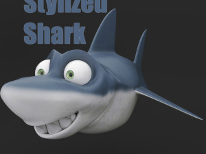 stylized shark character Modelo 3D