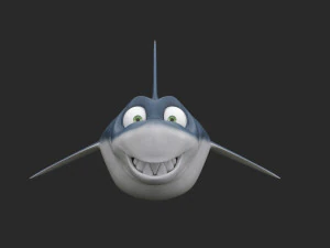 stylized shark character 3D Model